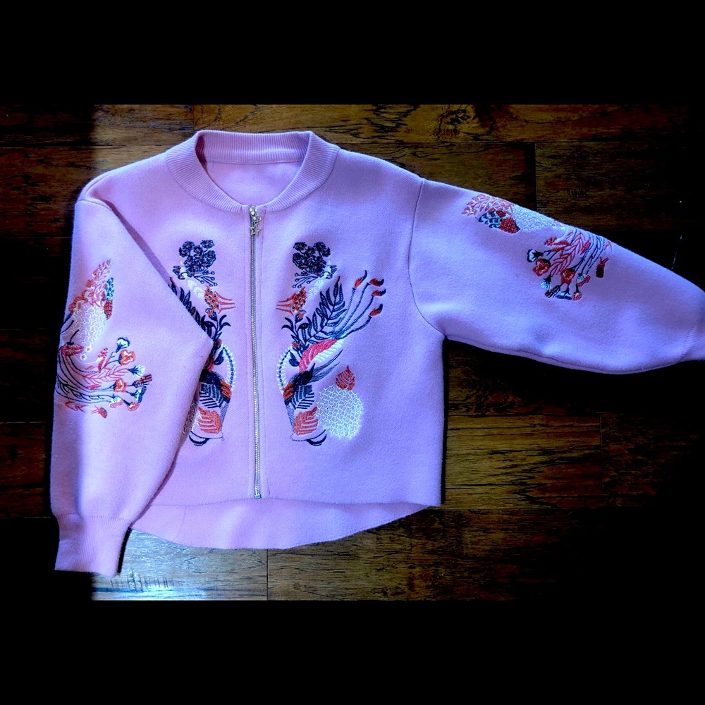 Heavy weight knit jacket